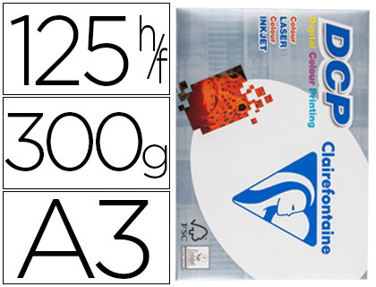 125h papel fotocopiadora Clairefontaine DCP A3 300g/m²